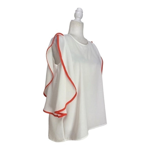 Enhle’ Milano Contrast Trim Detail Sleeveless Tunic Blouse - Picture 4 of 8